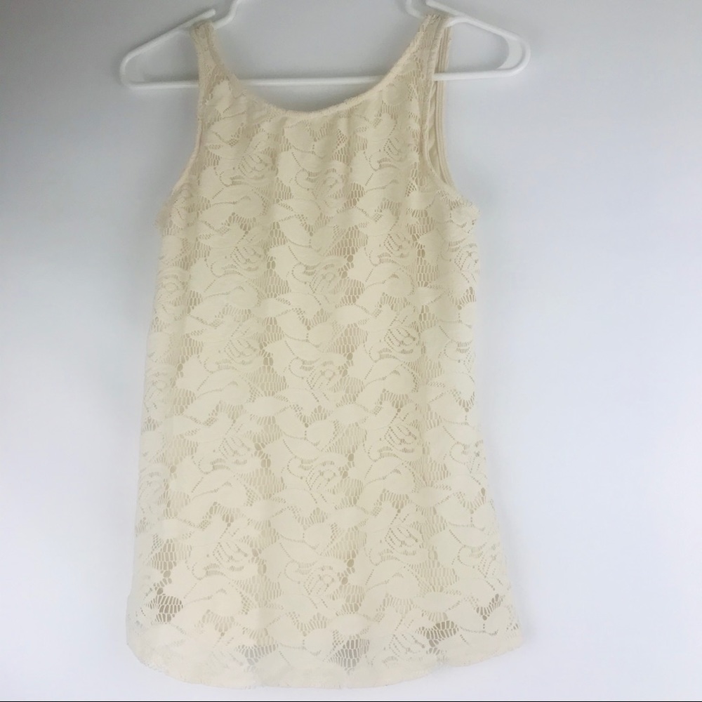 Zara collection white cream tank top sizeS